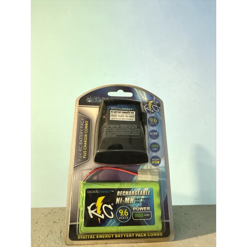 Digital Energy 9.6V/1600mAh Ni-MH RC Car Battery PLUS Charger Combo 230-1171